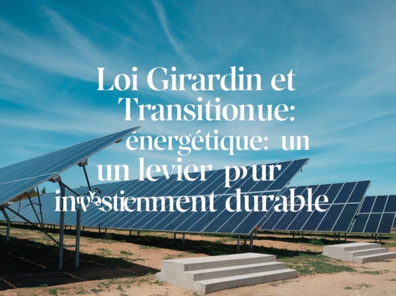 "Loi Girardin et transition énergétique : un levier fiscal pour un investissement durable"